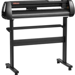 VEVOR Vinyl Cutter Machine, 34in Offline Bluetooth Cutting Plotter Machine, 400in/10m Steel Roller Shaft Adjustable Speed Force, SignMaster Software Tool DIY Craft Kit for Sign Making Windows & Mobile