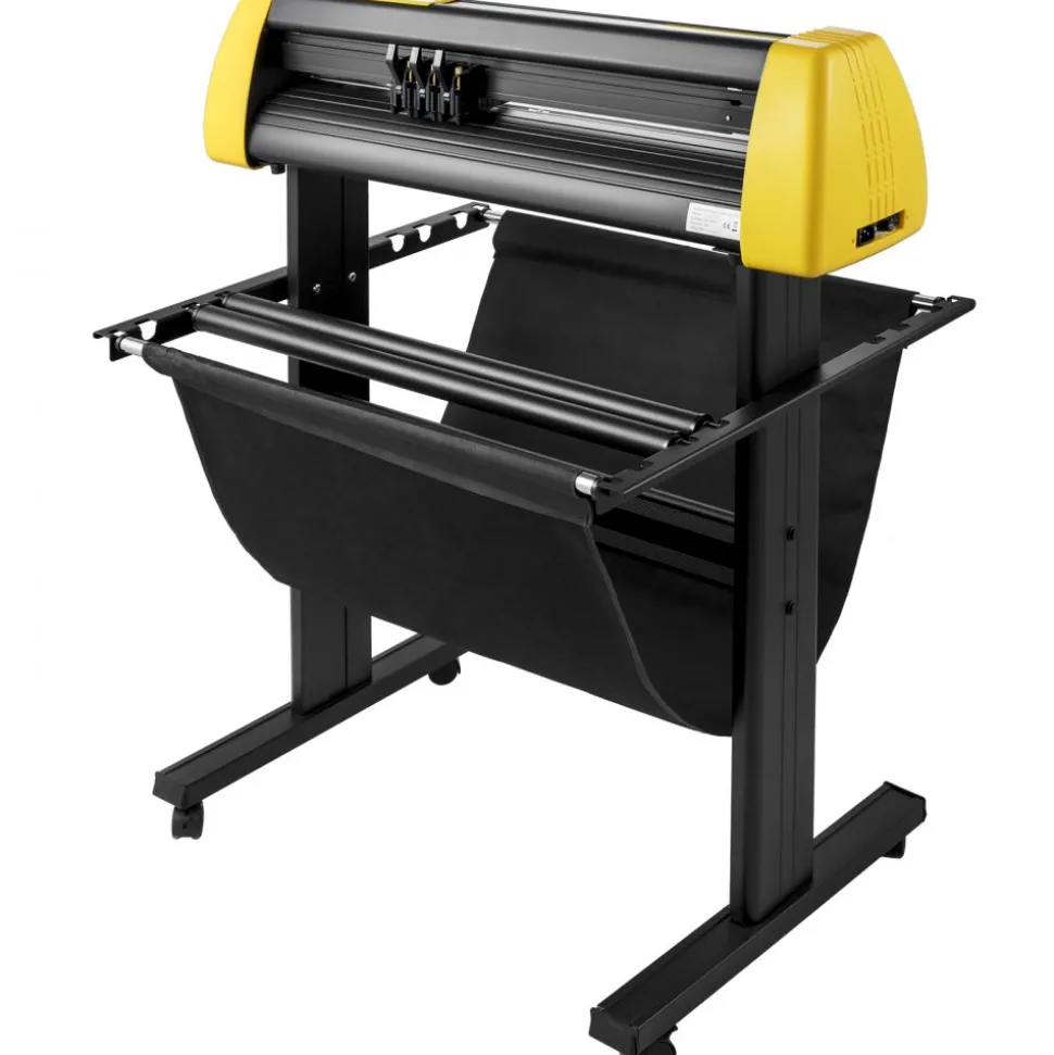 VEVOR Vinyl Cutter Machine, 34 in / 870 mm Max Paper Feed Cutting Plotter, Automatic Camera Contour Cutting LCD Screen Printer with Stand Adjustable Force and Speed for Sign Making Plotter Cutter