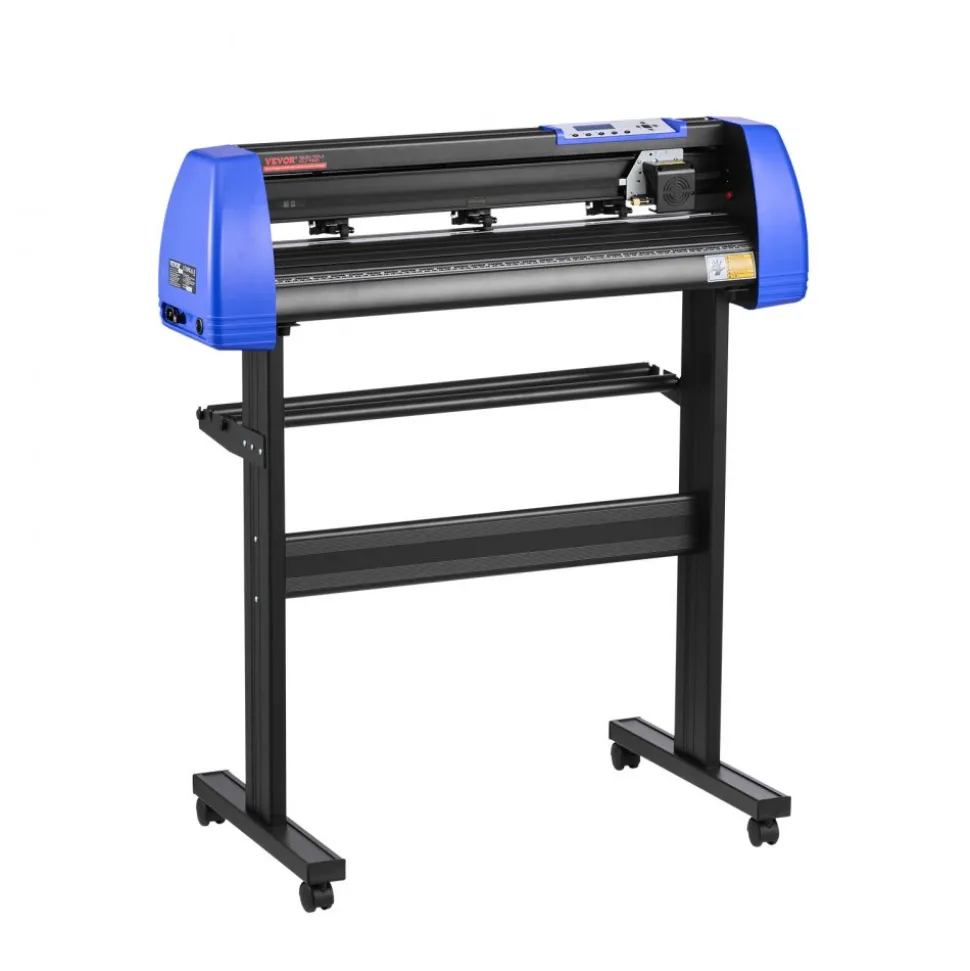 VEVOR Vinyl Cutter, 28" Vinyl Cutter Machine with 20 Blades, Maximum Paper Feed 720mm Vinyl Plotter Cutter Machine with Sturdy Floor Stand Adjustable Force and Speed for Sign Making
