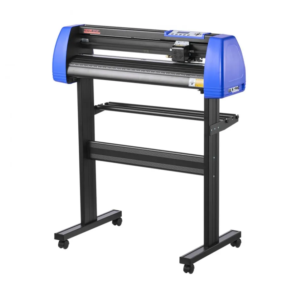 VEVOR Vinyl Cutter, 28" Vinyl Cutter Machine with 20 Blades, Maximum Paper Feed 720mm Vinyl Plotter Cutter Machine with Sturdy Floor Stand Adjustable Force and Speed for Sign Making