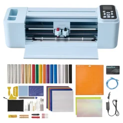 VEVOR Vinyl Cutting Machine, 12 in, Button and Screen Controlled Vinyl Cutter with Materials and Tool Kit, 20000+ Built-in Design Resources, Compatible with Mac, Windows, Android and iOS, for Crafts