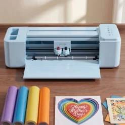 VEVOR Vinyl Cutting Machine, 12 in, Button-Controlled Vinyl Cutter, 20000+ Built-in Design Resources, Compatible with Mac, Windows, Android and iOS, for Creating Customized Crafts Cards, Home Decor