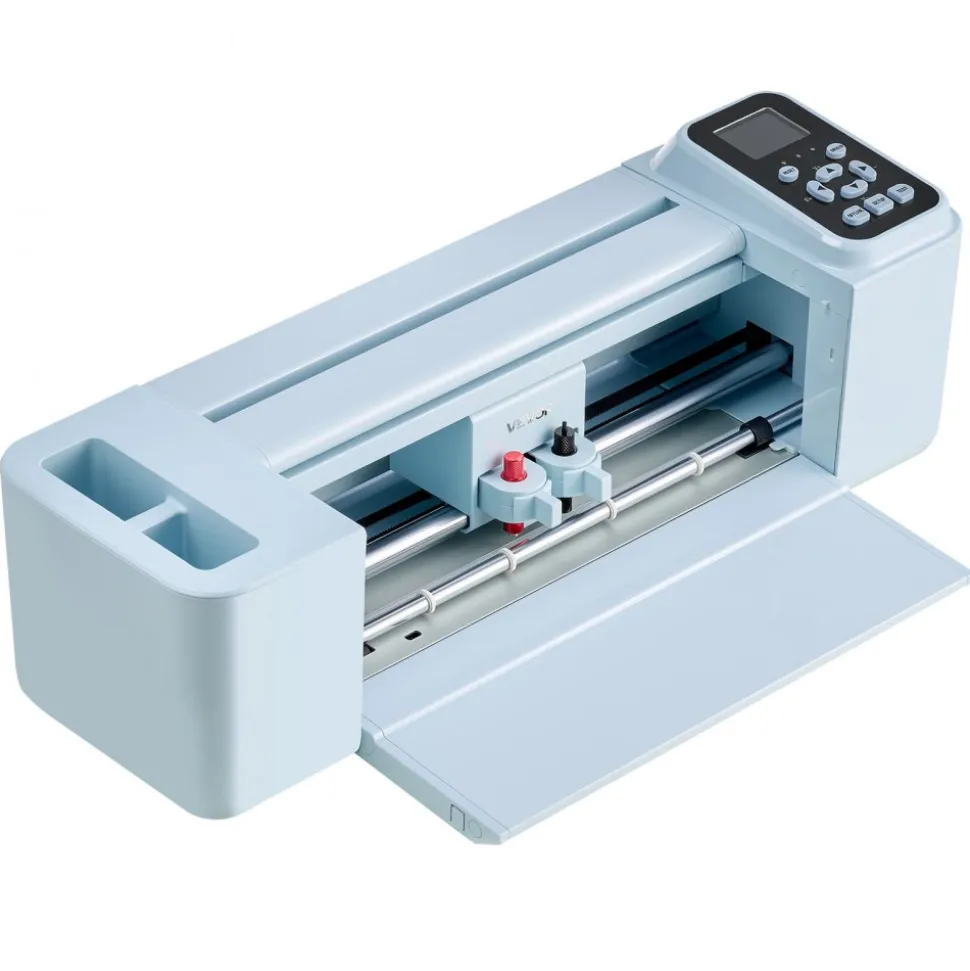 VEVOR Vinyl Cutting Machine, 12 in, Button and Screen Controlled Vinyl Cutter, 20000+ Built-in Design Resources, Compatible with Mac, Windows, Android and iOS, for Creating Customized Crafts Cards