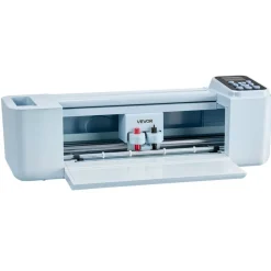 VEVOR Vinyl Cutting Machine, 12 in, Button and Screen Controlled Vinyl Cutter, 20000+ Built-in Design Resources, Compatible with Mac, Windows, Android and iOS, for Creating Customized Crafts Cards