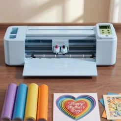 VEVOR Vinyl Cutting Machine, 12 in, Touchscreen-Controlled Vinyl Cutter, 20000+ Built-in Design Resources, Compatible with Mac, Windows, Android and iOS, for Creating Customized Crafts Cards, Decor