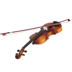 VEVOR Violin 4/4 Full Size for Adults, Violin Fiddle Set for Beginners Student with Hard Case, Rosin, Bow, Shoulder Rest,Bridge,Extra Strings,Professional Solidwood Instrument (Matte Brown)