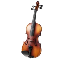 VEVOR Violin 4/4 Full Size for Adults, Violin Fiddle Set for Beginners Student with Hard Case, Rosin, Bow, Shoulder Rest,Bridge,Extra Strings,Professional Solidwood Instrument (Matte Brown Patterned)