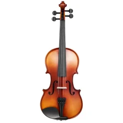 VEVOR Violin 4/4 Full Size for Adults, Violin Fiddle Set for Beginners Student with Hard Case,Rosin, Bow,Shoulder Rest,Bridge,Extra Strings,Professional Solidwood Instrument (Glossy Brown Patterned)