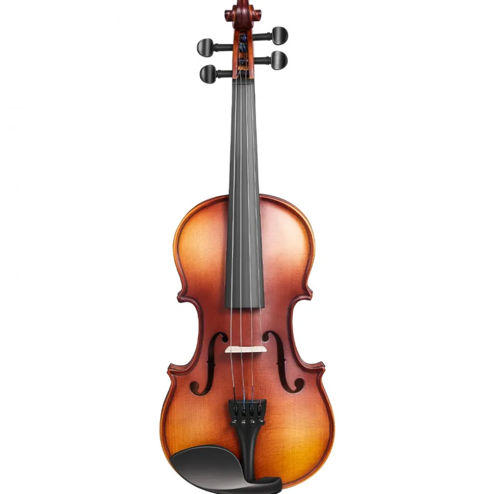 VEVOR Violin 1/4 Size for Adults, Violin Fiddle Set for Beginners Student with Hard Case, Rosin, Bow, Shoulder Rest,Bridge,Tuner and Extra Strings,Solidwood Professional Musical Instruments (Brown)