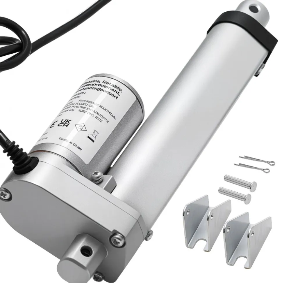 VEVOR 12V Linear Actuator, 4 Inch High Speed 0.6"/s Linear Motion Actuator, 225lbs/1000N with IP54 Protection & Mounting Bracket for Lift Desk, Recliner Chairs, Window Door Opener