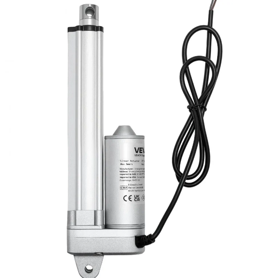 VEVOR 12V Linear Actuator, 4 Inch IP65 Waterproof Linear Actuator, 675lbs/3000N 0.2"/s Motion Actuators with Mounting Brackets for Outdoor Use