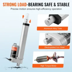 VEVOR 12V Linear Actuator - 6 Inch Stroke, High Load Capacity 330lbs with Mounting Bracket and IP54 Protection
