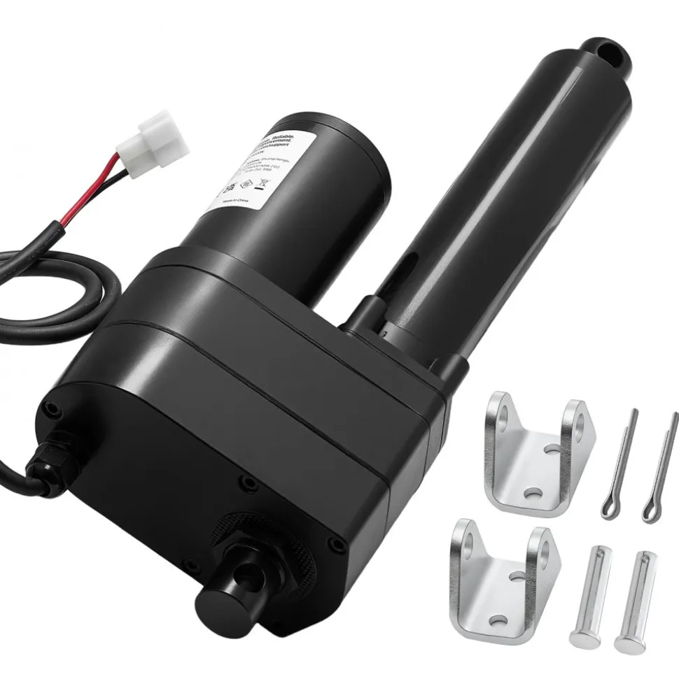 VEVOR 12V Linear Actuator, 6 Inch Ultra Heavy-Duty 2023lbs/9000N Linear Motion Actuator, IP65 Waterproof 0.2"/s with Mounting Brackets for Industrial Machinery Vessels, Heavy Lifting Systems
