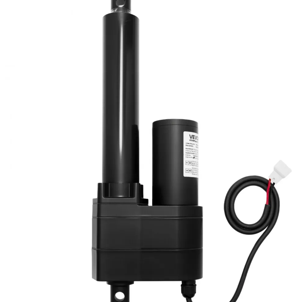 VEVOR 12V Linear Actuator, 6 Inch Ultra Heavy-Duty 2023lbs/9000N Linear Motion Actuator, IP65 Waterproof 0.2"/s with Mounting Brackets for Industrial Machinery Vessels, Heavy Lifting Systems