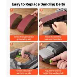 VEVOR 20V Max Cordless Belt Sander, 3