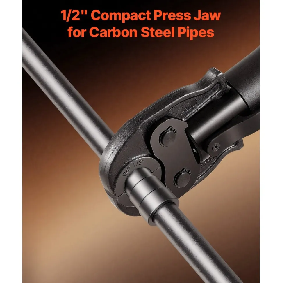 VEVOR 1/2" VMP Jaw for 24KN Compact Series Press Tools, 52 HRC Hardened Steel Pressing Jaw - Compatible with MegaPress Carbon Steel Pipes Connections