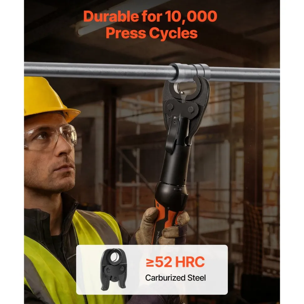 VEVOR 3/4" VMP Jaw for 24KN Compact Series Press Tools, 52 HRC Hardened Steel Pressing Jaw - Compatible with MegaPress Carbon Steel Pipes Connections