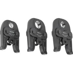 VEVOR VMP Press Jaws, 3PCS Pressing Jaws 1/2", 3/4" & 1" - Compatible with Megapress Carbon Steel Pipes, Work with 32KN Standard Press Tools, Includes Carrying Case