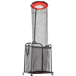 VEVOR Volleyball Setter Training Equipment, Angle and Height Adjustable Volleyball Trainer, Portable Practice Net with Cart, Wheels, Carrying Bag, Indoor Outdoor Target Net for Serving Spiking Setting