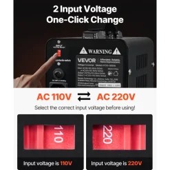 VEVOR Voltage Converter Transformer, 1000VA, Heavy Duty Step Up/Down Power Transformer, Convert from 110V to 220V and 220V to 110V, with US Outlets, EU Outlets, Power Cord, Circuit Breaker Protection