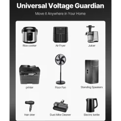 VEVOR Voltage Converter Transformer, 2000W, Heavy Duty Step Up/Down Transformer, Convert from 110 Volt to 220 Volt and from 220 Volt to 110 Volt, with US Outlet EU Outlet 5V USB Port, CE Certified