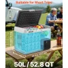 VEVOR 12 Volt Car Refrigerator, 52.8QT/50L Car Fridge, Portable Electric Cooler with -4℉~68℉ Adjustable Temperature, 12/24V DC and 100- 240V AC Compressor Freezer for Outdoor, Camping, Travel, RV
