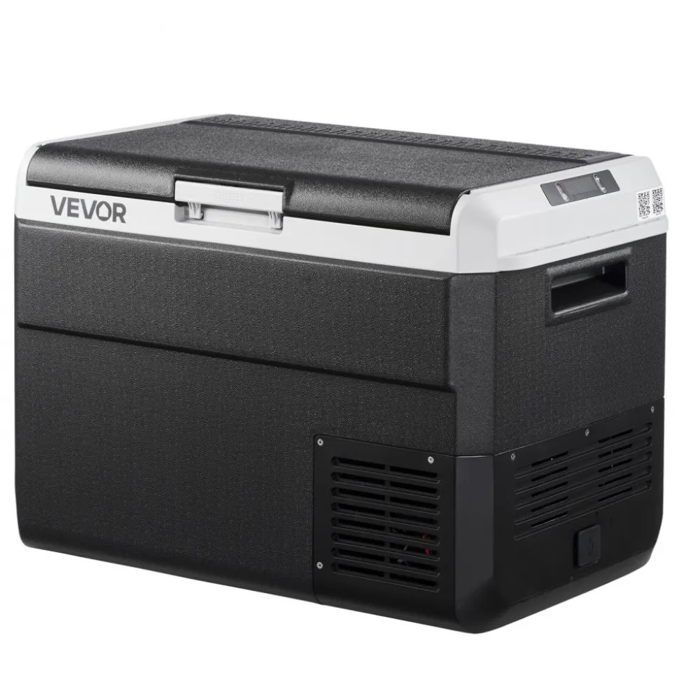VEVOR 12 Volt Car Refrigerator, 52.8QT/50L Car Fridge, Portable Electric Cooler with -4℉~68℉ Adjustable Temperature, 12/24V DC and 100- 240V AC Compressor Freezer for Outdoor, Camping, Travel, RV