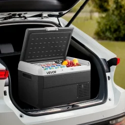 VEVOR 12 Volt Car Refrigerator, 42.3QT/40L Car Fridge, Portable Electric Cooler with -4℉~68℉ Adjustable Temperature, 12/24V DC and 100- 240V AC Compressor Freezer for Outdoor, Camping, Travel, RV