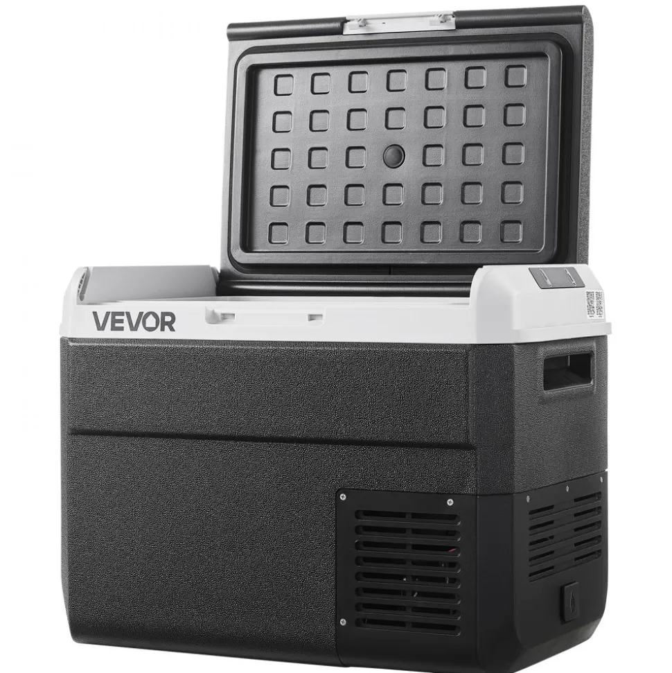 VEVOR 12 Volt Car Refrigerator, 31.7QT/30L Car Fridge, Portable Electric Cooler with -4℉~68℉ Adjustable Temperature, 12/24V DC and 100- 240V AC Compressor Freezer for Outdoor, Camping, Travel, RV