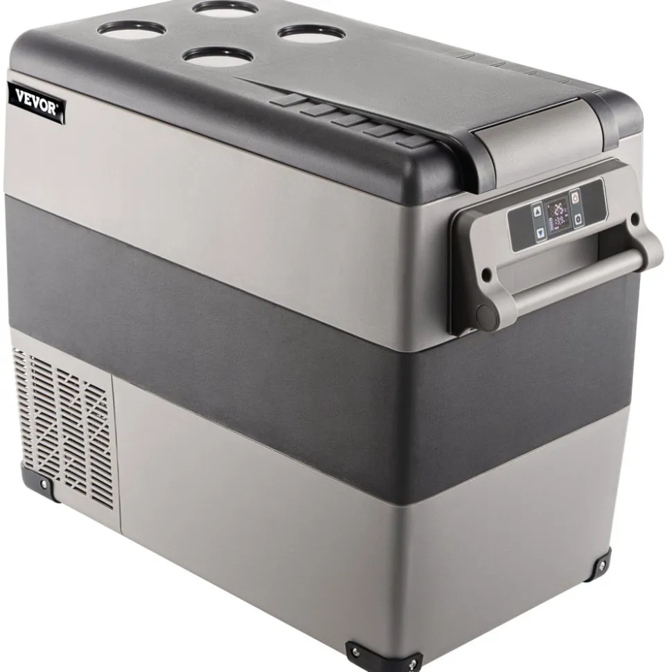 VEVOR 12 Volt Refrigerator, 58 Qt Car Refrigerator, Dual Zone Portable Freezer, Cooler Compressor Freezer with 12/24V DC and 110-240V AC, Freezer Fridge Cooler, for Car, Truck RV, Camping and Home Use