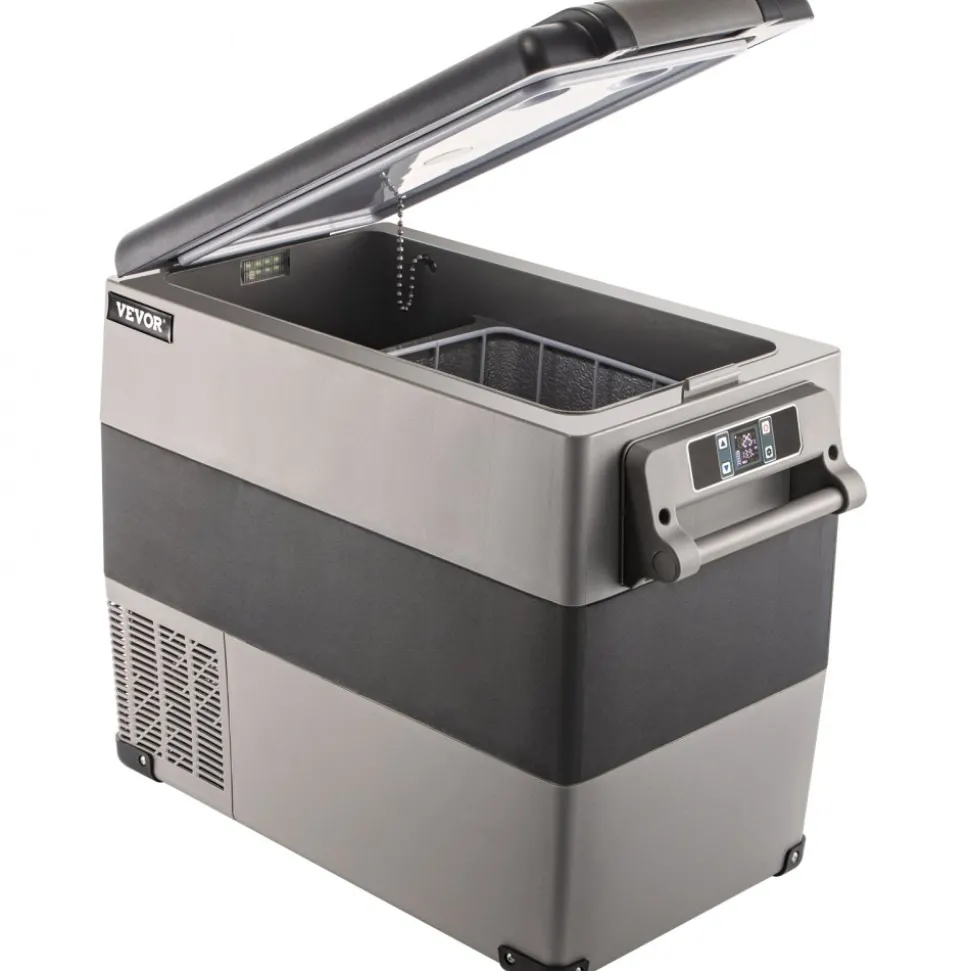VEVOR 12 Volt Refrigerator, 58 Qt Car Refrigerator, Dual Zone Portable Freezer, Cooler Compressor Freezer with 12/24V DC and 110-240V AC, Freezer Fridge Cooler, for Car, Truck RV, Camping and Home Use