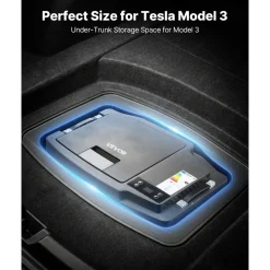 VEVOR 12 Volt Refrigerator, 21.1 QT/ 20L Car Fridge for Tesla Model 3, Portable Electric Freezer Compressor with APP Control, 12V/24V DC, 3℉ to 50℉