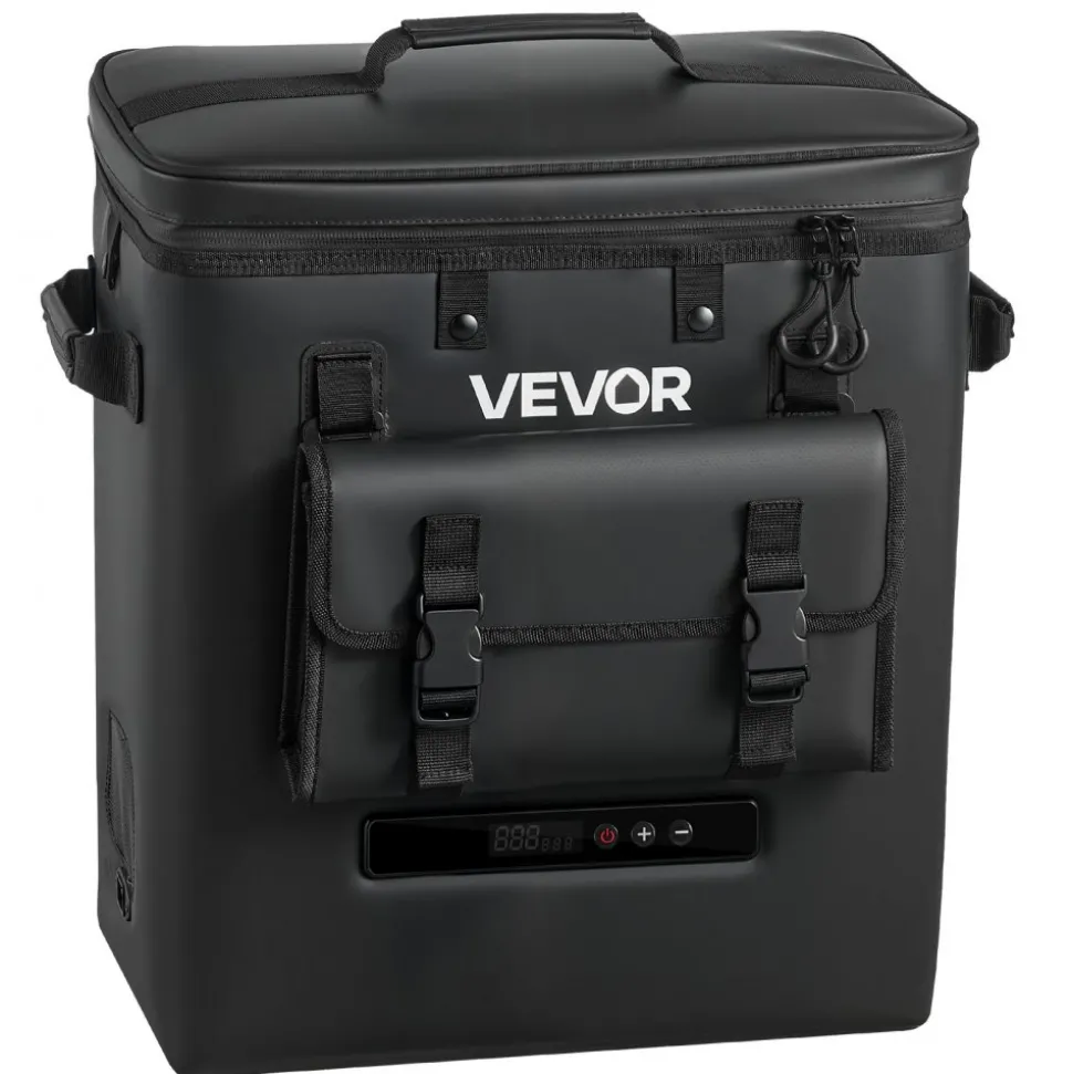 VEVOR 12 Volt Refrigerator, 13.7 QT/ 13L Car Fridge, Portable Electric Freezer Compressor, 12V/24V DC, 21℉ to 50℉/ -6℃ to 10℃, for Truck Van RV SUV Boat Travel Camping Road Trips
