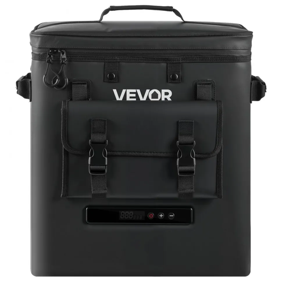 VEVOR 12 Volt Refrigerator, 13.7 QT/ 13L Car Fridge, Portable Electric Freezer Compressor, 12V/24V DC, 21℉ to 50℉/ -6℃ to 10℃, for Truck Van RV SUV Boat Travel Camping Road Trips