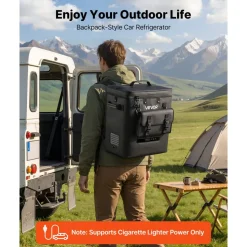 VEVOR 12 Volt Refrigerator, 13.7 QT/ 13L Car Fridge, Portable Electric Freezer Compressor, 12V/24V DC, 21℉ to 50℉/ -6℃ to 10℃, for Truck Van RV SUV Boat Travel Camping Road Trips