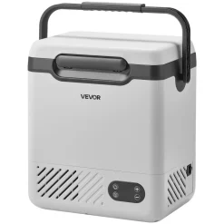 VEVOR 12 Volt Refrigerator, 12.68 QT/ 12L Car Fridge, Portable Electric Freezer Compressor with Handle, 12V/24V DC 100-240V AC, -4°F to 68℉/-20℃ to 20℃, for Truck Van RV SUV Boat Travel Camping
