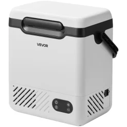 VEVOR 12 Volt Refrigerator, 12.68 QT/ 12L Car Fridge, Portable Electric Freezer Compressor with Handle, 12V/24V DC 100-240V AC, -4°F to 68℉/-20℃ to 20℃, for Truck Van RV SUV Boat Travel Camping
