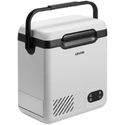 VEVOR 12 Volt Refrigerator, 12.68 QT/ 12L Car Fridge, Portable Electric Freezer Compressor with Handle, 12V/24V DC 100-240V AC, -4°F to 68℉/-20℃ to 20℃, for Truck Van RV SUV Boat Travel Camping