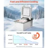 VEVOR 12 Volt Refrigerator 10 Qt, Portable Mini Freezer (-4℉~68℉) with APP Control Car Compressor Fridge Cooler 12V/24V DC and 110-220V AC For Camping, Road Trip, Travel, Outdoor and Home