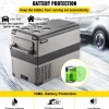 VEVOR 12 Volt Refrigerator, 48 Quart (45L) Fast Cooling Portable Freezer with App Control (-4℉~68℉), Car Fridge with 12/24v DC & 110-240v AC for Travel, Truck, Camping and Home Use, Black
