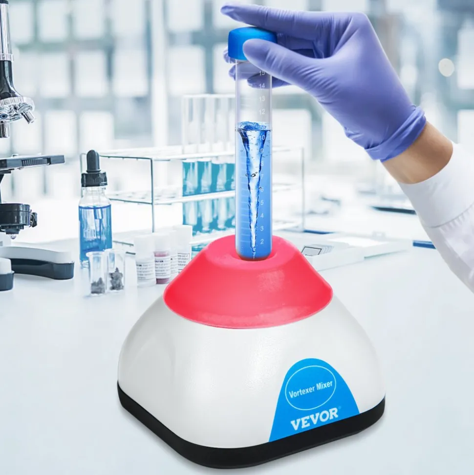 VEVOR Vortex Mixer, 3000RPM Mini Vortex Mixer Shaker, Touch Function Scientific Lab Vortex Shaker, Mix Up to 50ML, 6mm Orbital Diameter for Test Tube, Tattoo Ink, Nail Polish, Eyelash Adhesives, Paint