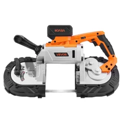 VEVOR 20V Portable Band Saw Kit, 5 Inches Deep Cut, AC 110V, 360W Bandsaw with Brushless Motor, 4.0 Ah Battery, Cordless and Compact Portaband, 0-120 m/min Variable Speed, for Cutting Metal, Wood