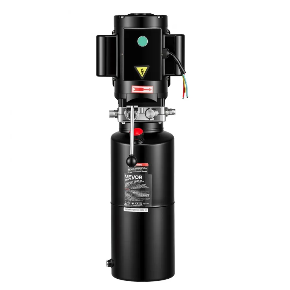 VEVOR 110V 10 Quart Hydraulic Power Unit, 2.2KW Automotive Hydraulic Pump for Dump Trailers, Auto Shop Car Lift Power Unit for Two and Four-Post Auto Hoists (Vertical Installation)