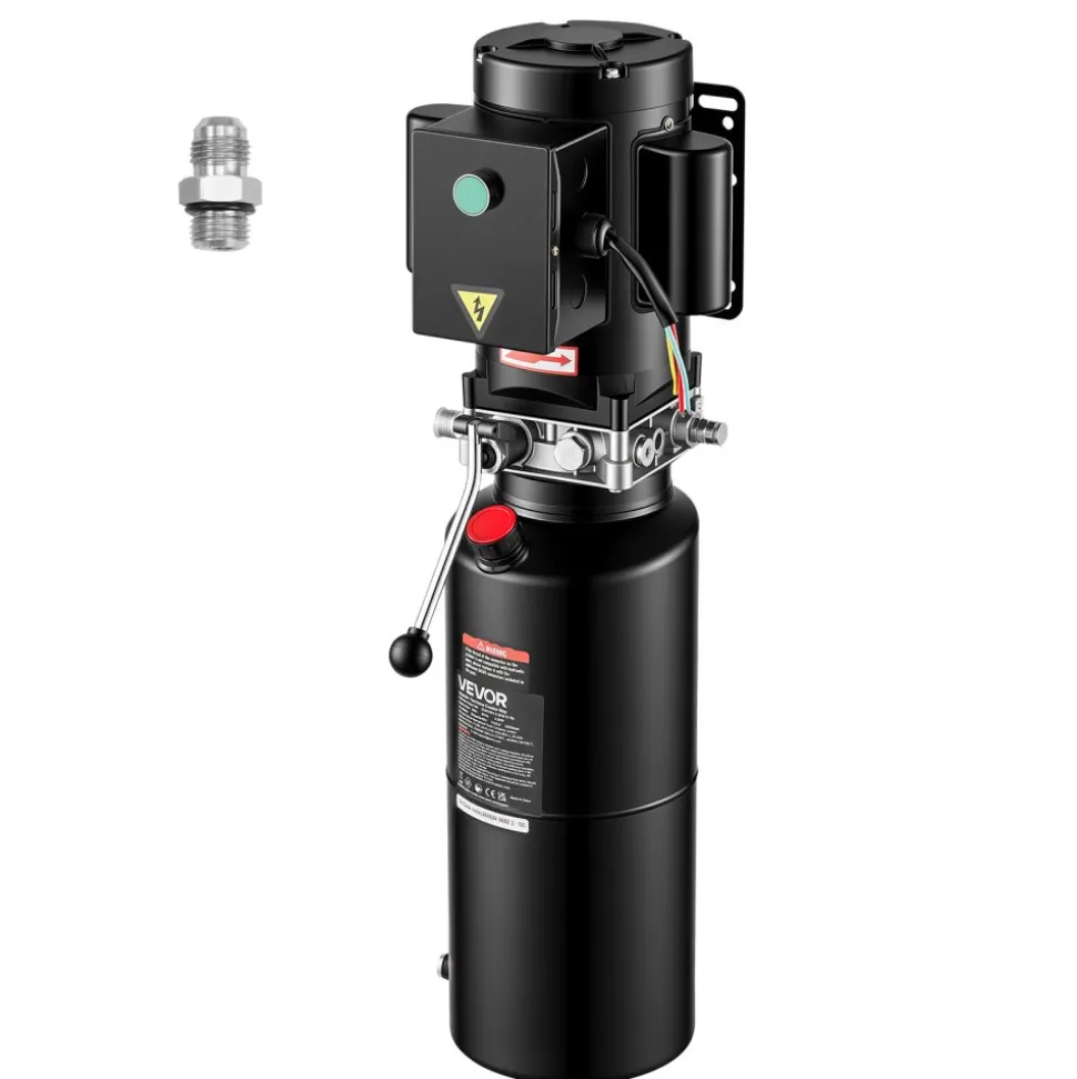 VEVOR 110V 10 Quart Hydraulic Power Unit, 2.2KW Automotive Hydraulic Pump for Dump Trailers, Auto Shop Car Lift Power Unit for Two and Four-Post Auto Hoists (Vertical Installation)