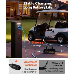 VEVOR 48V (51.2V) 150AH Lithium Golf Cart Battery, with 20A Charger, Lifepo4 Battery Kit, Built-in 250A BMS, with Bluetooth & Touch Monitor, 2C Discharge, 4000 Cycles, for Golf Carts, Trolling Motors
