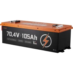 VEVOR 72V (70.4V) 105AH Lithium Golf Cart Battery, with 15A Charger, Lifepo4 Battery Kit, Built-in 200A BMS, with Bluetooth & Touch Monitor, 2C Discharge, 4000 Cycles, for Golf Carts, Trolling Motors