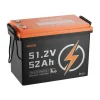 VEVOR 48V (51.2V) 52AH Lithium Golf Cart Battery, with 15A Charger, Lifepo4 Battery Kit, Built-in 100A BMS, 4000 Cycles, 2C Discharge Rate, Bluetooth & Mobile APP, for Golf Carts, Trolling Motors