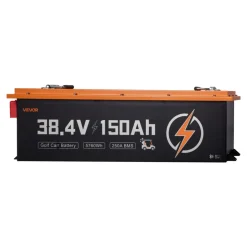 VEVOR 36V (38.4V) 150AH Lithium Golf Cart Battery, with 25A Charger, Lifepo4 Battery Kit, Built-in 250A BMS, with Bluetooth Mobile APP & Touch Monitor, 4000 Cycles, for Golf Carts, Trolling Motors
