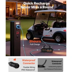 VEVOR 36V (38.4V) 52AH Lithium Golf Cart Battery, with 18A Charger, Lifepo4 Battery Kit, Built-in 100A BMS, 4000 Cycles, 2C Discharge Rate, Bluetooth & Mobile APP, for Golf Carts, Trolling Motors
