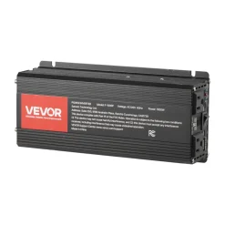 VEVOR 12V 600W Solar Wind Power Kit, 2PCS 100W Solar Panel + 400W Wind Turbine + 12.8V 100Ah LiFePO4 Battery + 1000W Power Inverter + MPPT Wind/Solar Hybrid Controller for Home RV Boat Farm Off-Grid
